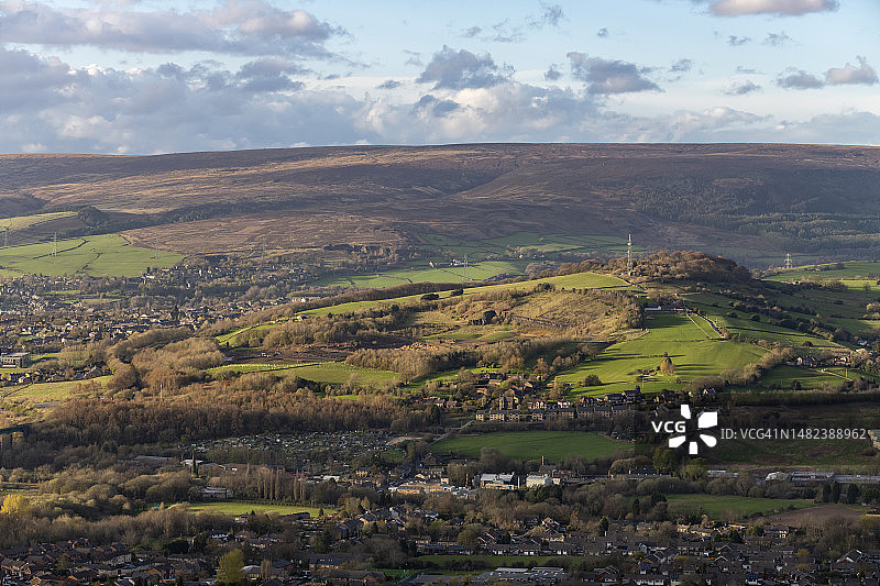 英格兰北德比郡格洛索普镇风光图片素材