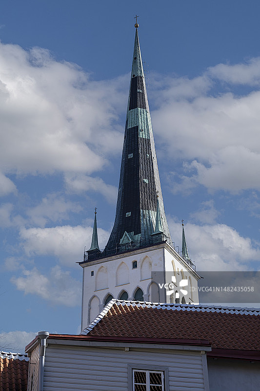 爱沙尼亚塔林圣奥拉夫教堂图片素材