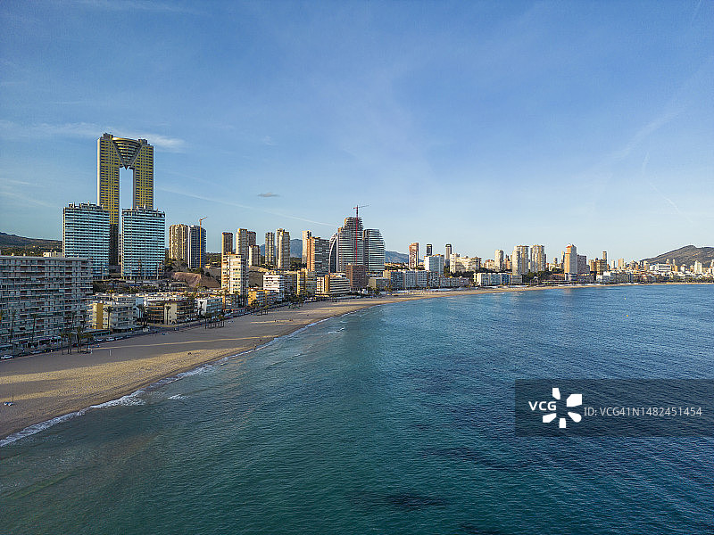 海滨摩天大楼城市航拍景观图片素材
