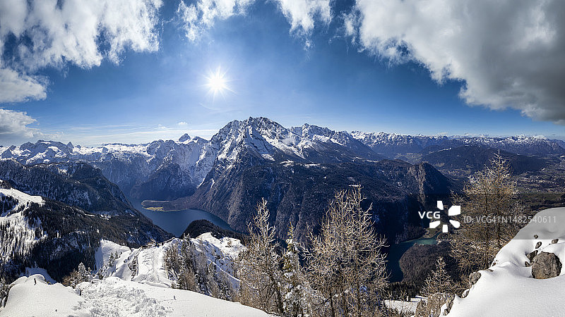 贝希特斯加登国家公园国王湖航拍图片素材