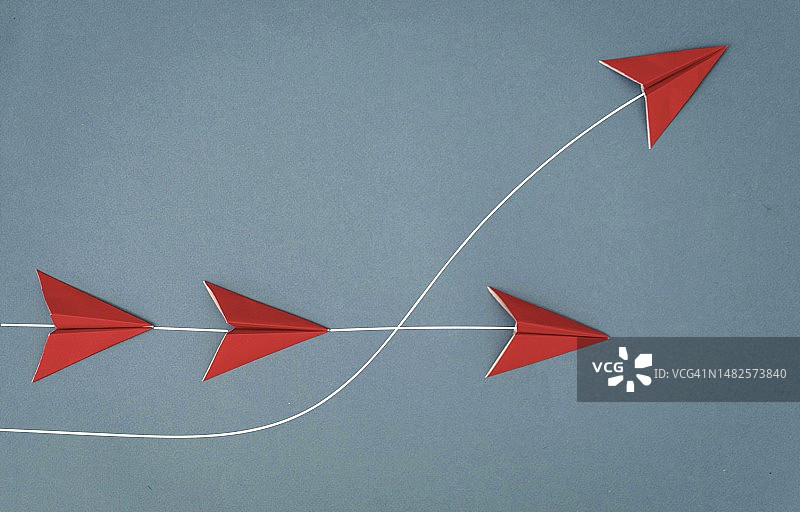 纸飞机方向：商业理念与评级图片素材