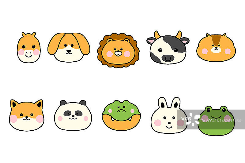 可爱卡哇伊动漫人物图标图片素材