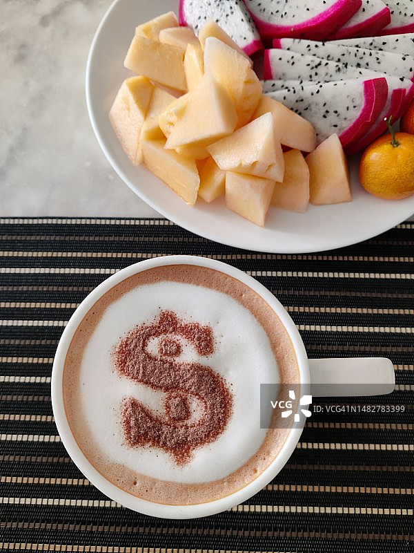 咖啡和水果图片素材