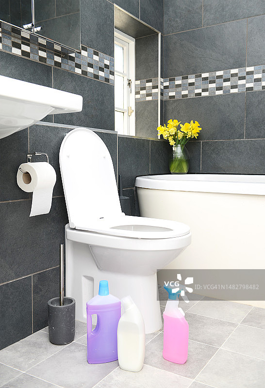 带有清洁剂的浴室图片素材