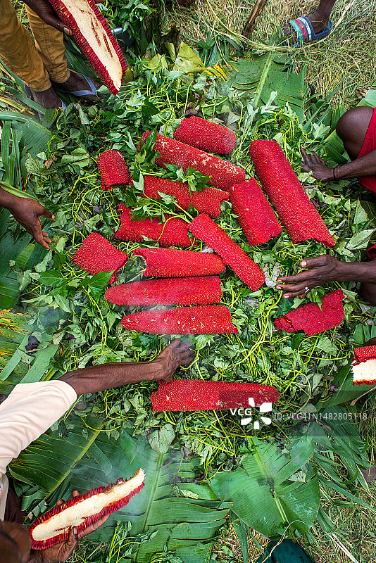 达尼部落红露兜果石烹图片素材