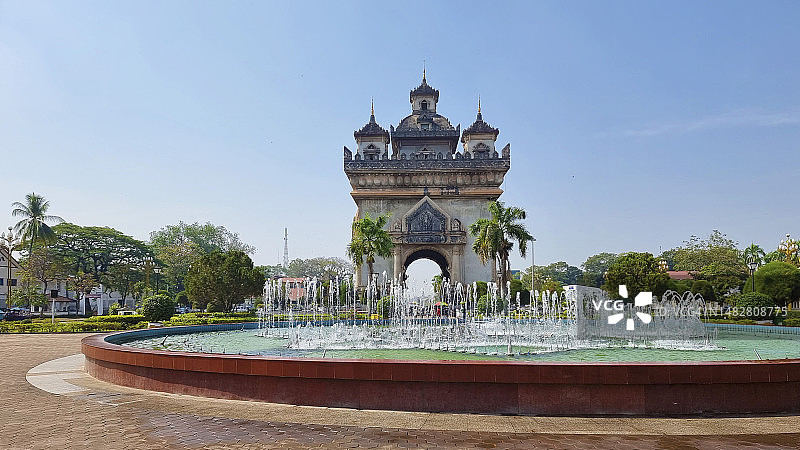 老挝首都万象的凯旋门图片素材