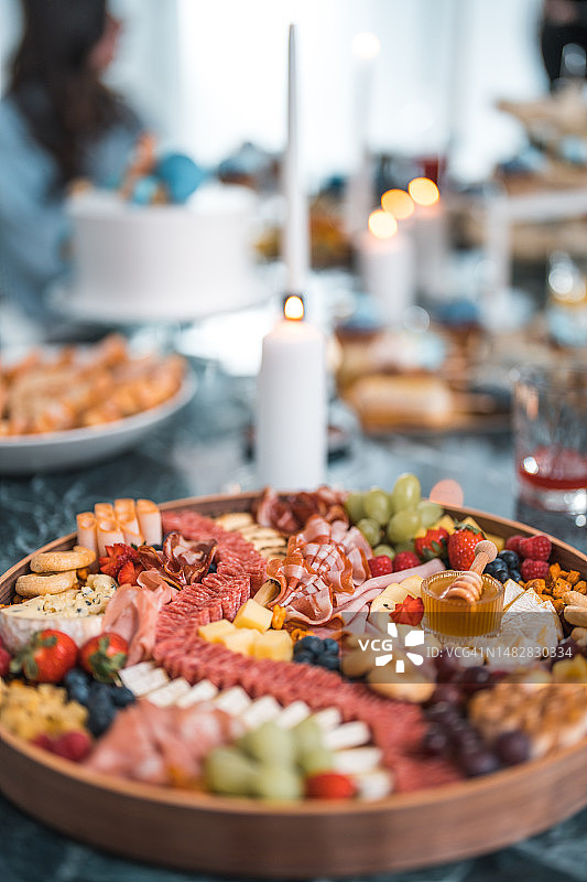 美味的迎婴派对小吃图片素材