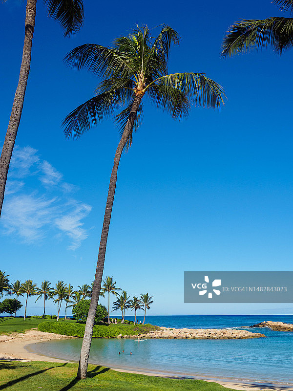 夏威夷瓦胡岛奥利纳泻湖图片素材