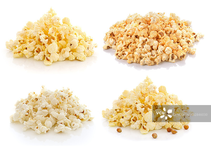 白色背景上的爆米花（罗马尼亚）图片素材