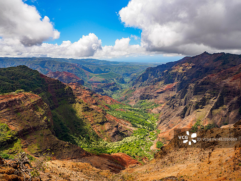 可爱岛怀梅阿峡谷，夏威夷图片素材