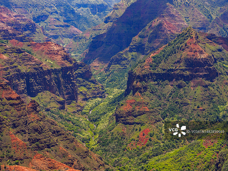 可爱岛怀梅阿峡谷，夏威夷图片素材