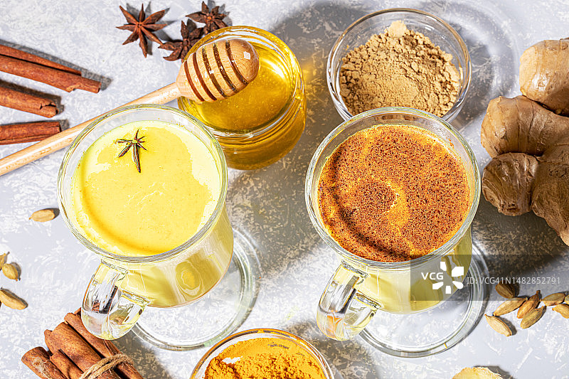 姜黄有机牛奶图片素材