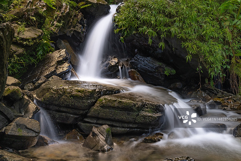 波多黎各云雀国家森林瀑布风景图片素材