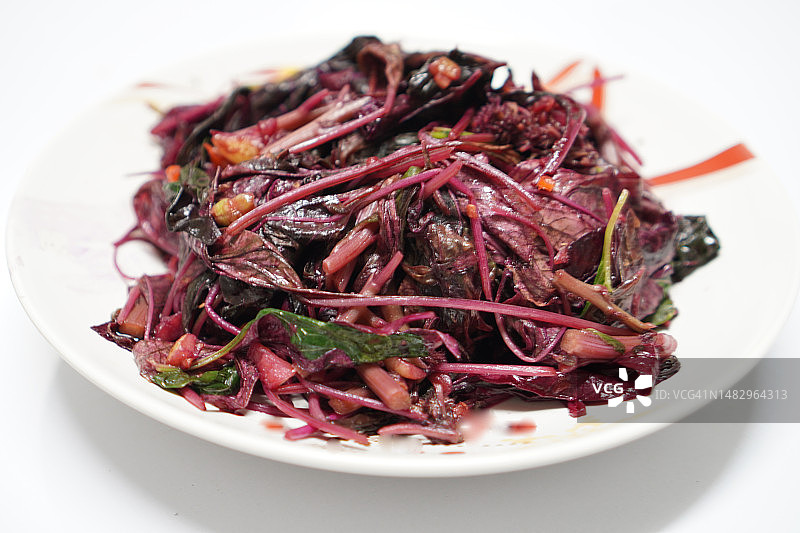 红菠菜炒菜图片素材