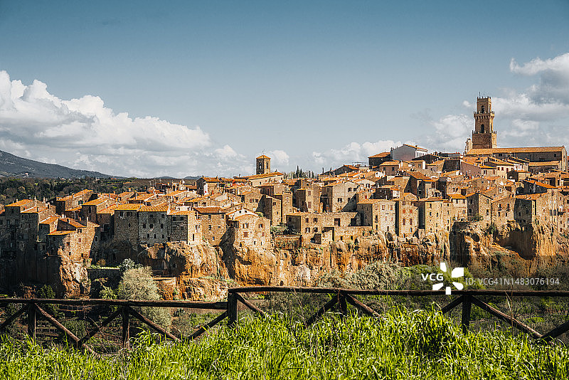 图法区皮蒂利亚诺村庄，托斯卡纳图片素材