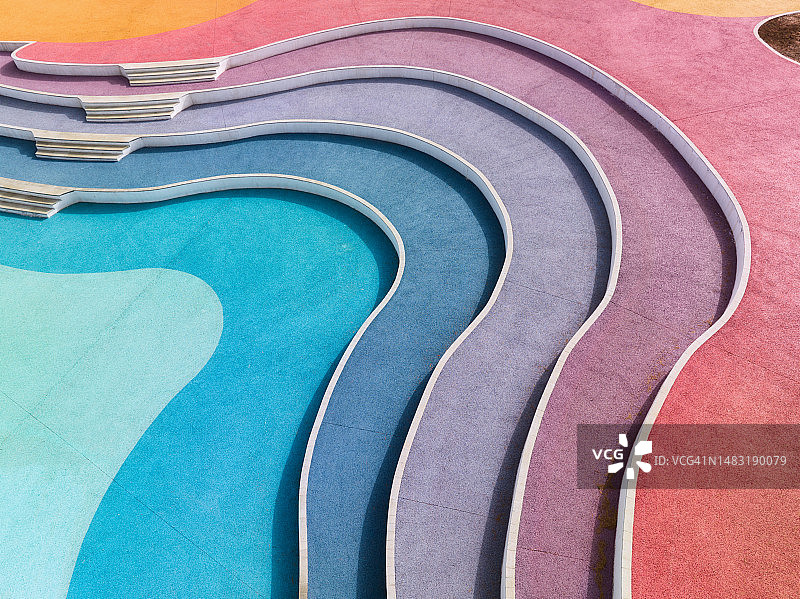 城镇广场多彩街道图片素材