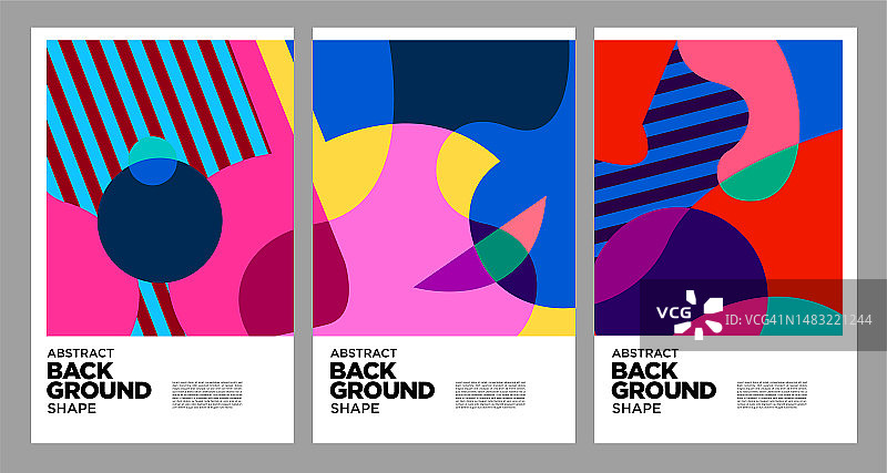 夏季banner矢量彩色几何流体抽象背景图片素材