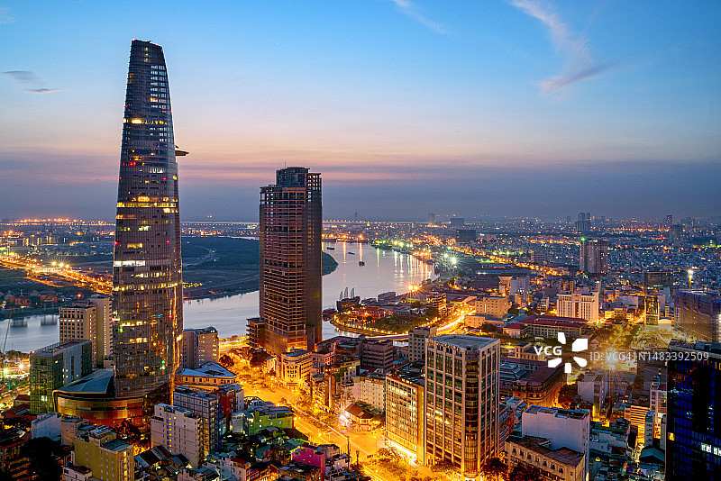 越南最大的城市：胡志明市，又名西贡图片素材