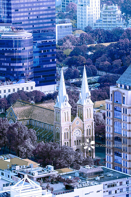 越南最大的城市：胡志明市，又名西贡图片素材