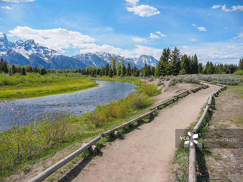 大提顿国家公园的施瓦巴赫登陆点图片素材