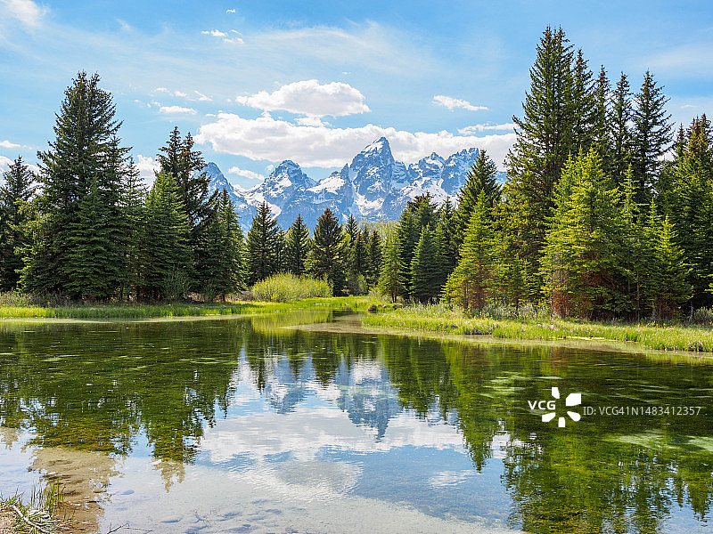 大提顿国家公园的施瓦巴赫登陆点图片素材