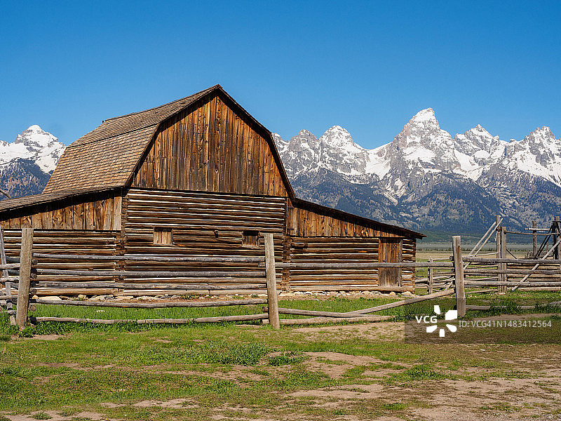 大提顿国家公园的约翰·莫尔顿谷仓图片素材