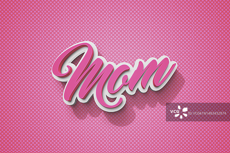 粉色的“妈妈”字样图片素材