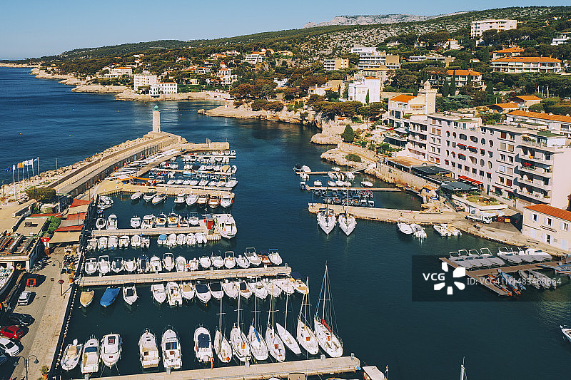 法国卡西斯鸟瞰图片素材