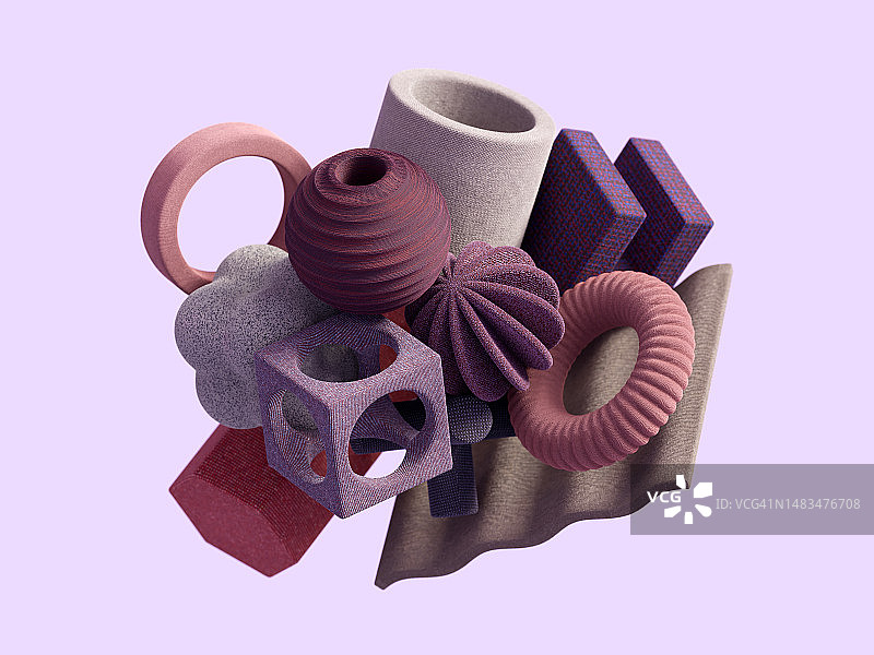 3D抽象几何图形背景图片素材