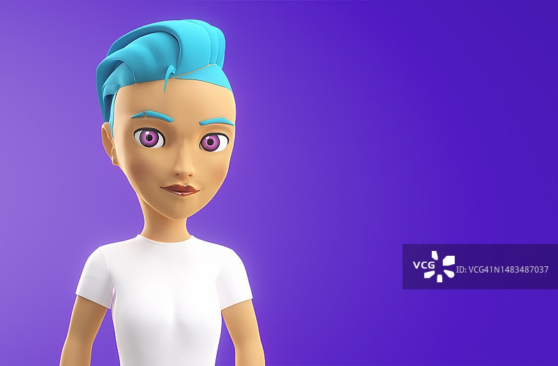 Web3和元宇宙的女性头像肖像图片素材