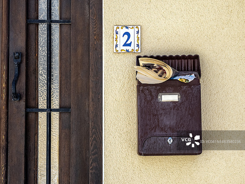 房屋门口的个人信箱图片素材
