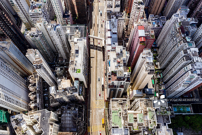 俯瞰中国香港图片素材