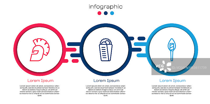 希腊头盔、希腊肉夹馍和火炬火焰商业信息图表模板矢量素材图片素材