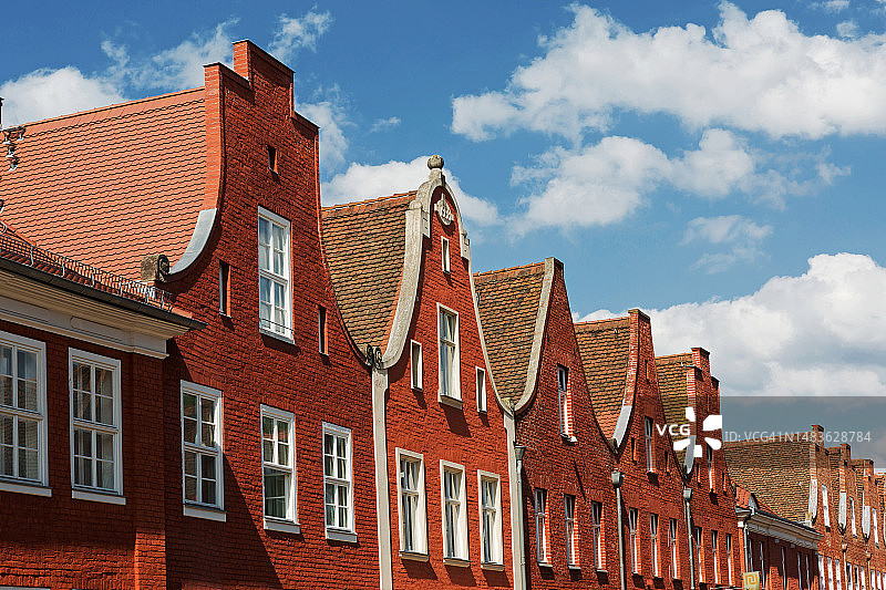 波茨坦（德国勃兰登堡州）的历史悠久的荷兰区图片素材