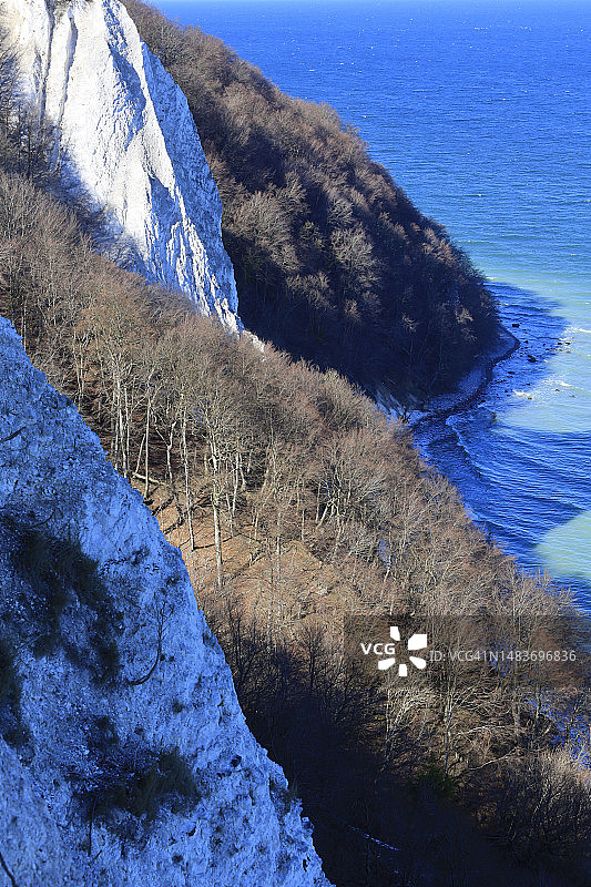 德国梅克伦堡-前波美拉尼亚，三月亚斯蒙德国家公园海岸线图片素材
