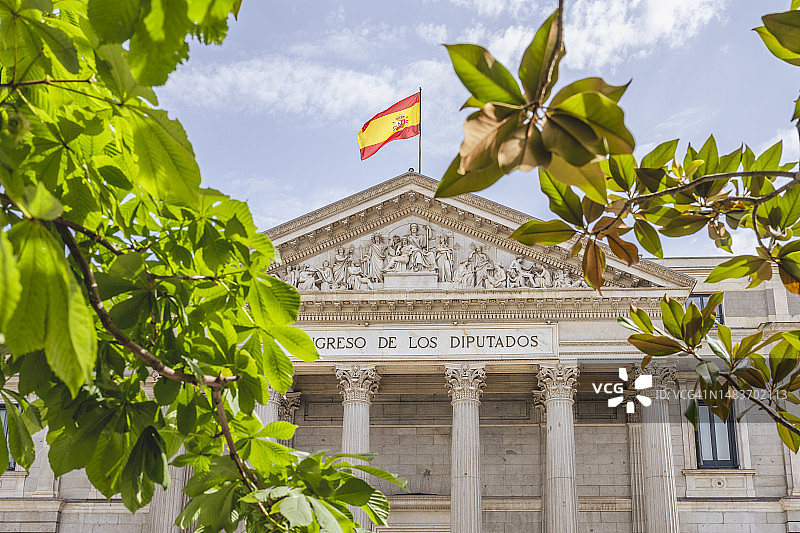 西班牙马德里：众议院外墙图片素材