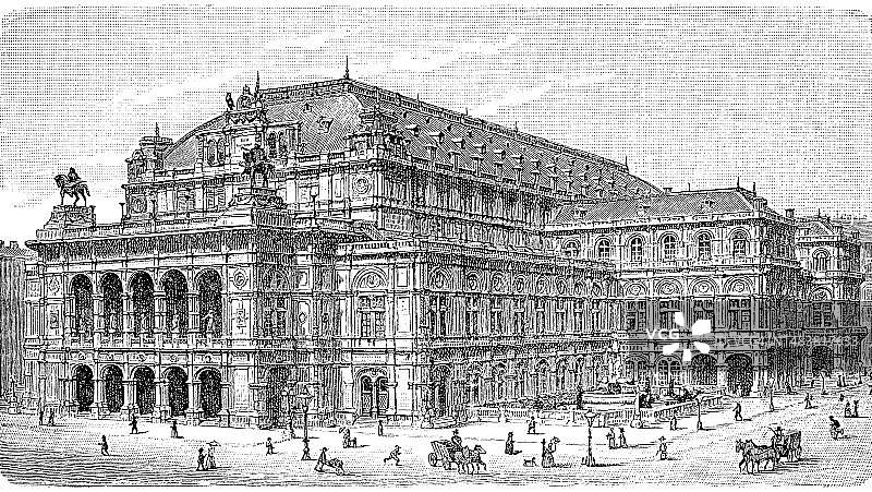 奥地利维也纳歌剧院：数字修复历史艺术品图片素材