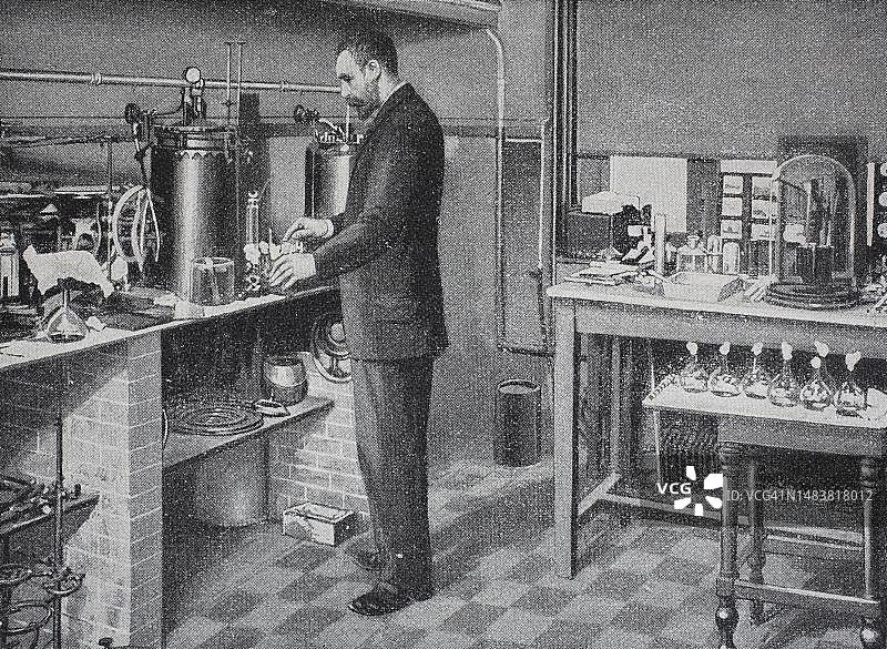 巴黎巴斯德研究所鼠疫疫苗生产图片素材