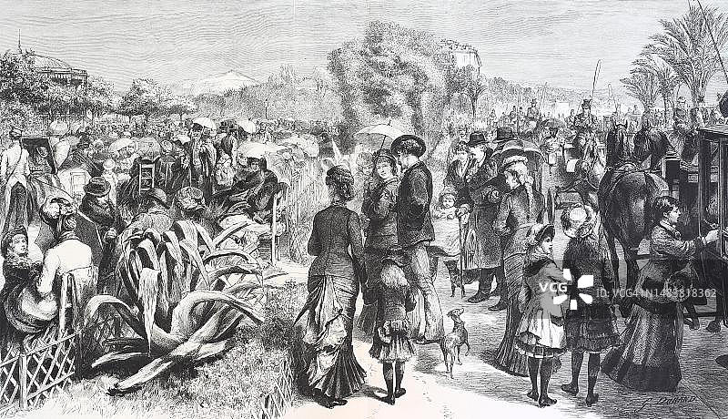 尼斯盎格鲁街上的婴儿车，法国图片素材