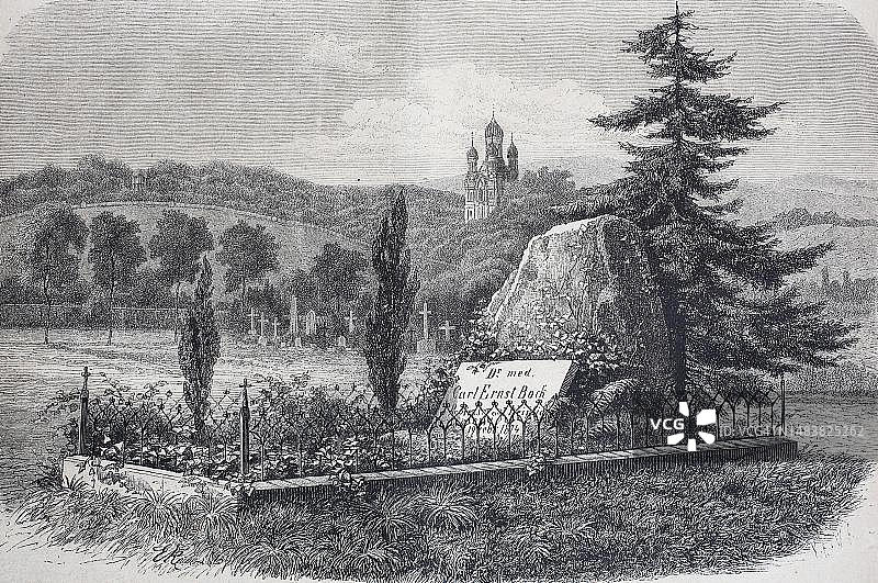 卡尔·恩斯特·巴克之墓，位于德国威斯巴登公墓图片素材