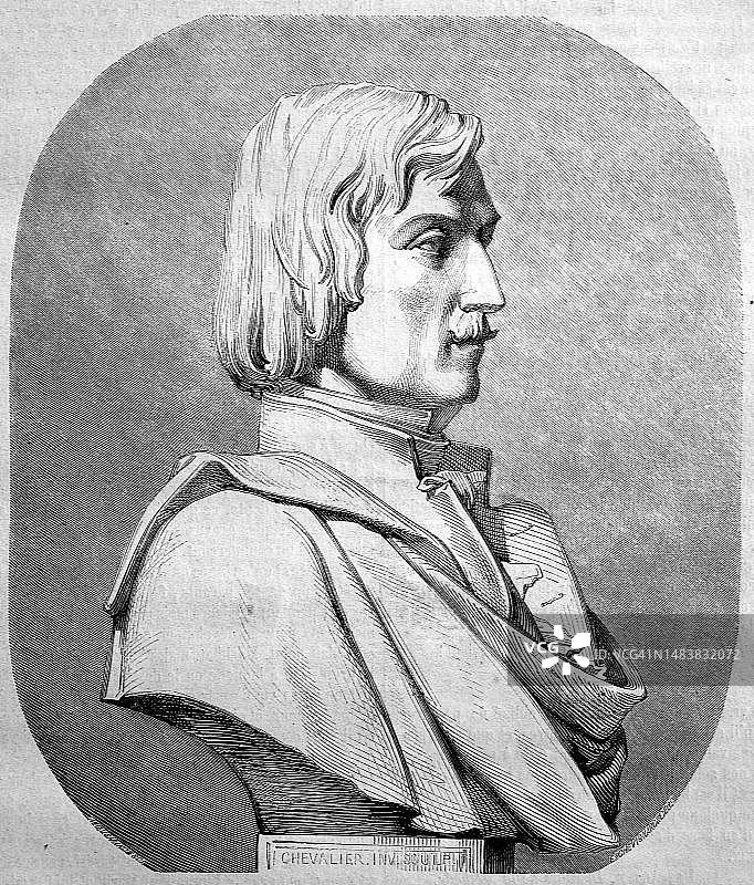 法国画家马里亚特19世纪画作数字修复版图片素材