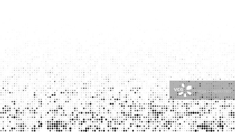 白色背景上的抽象黑灰半色调图案图片素材
