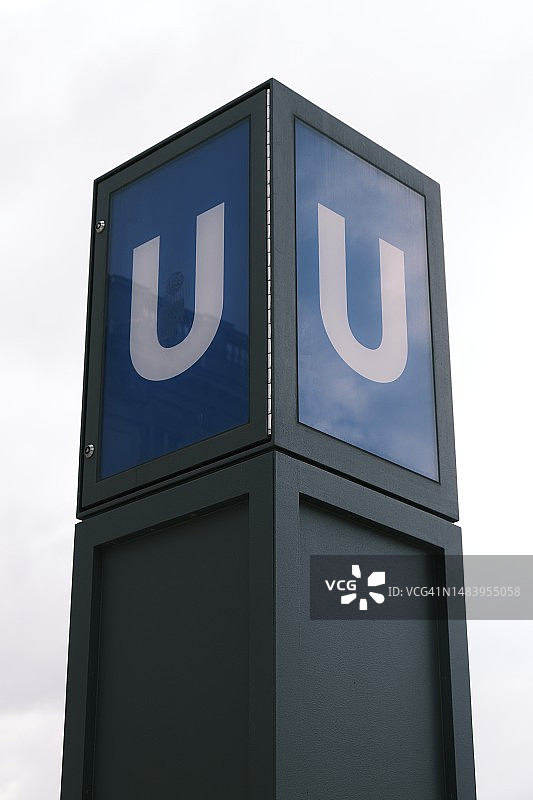 德国柏林地铁标志（U-Bahn）景观图片素材