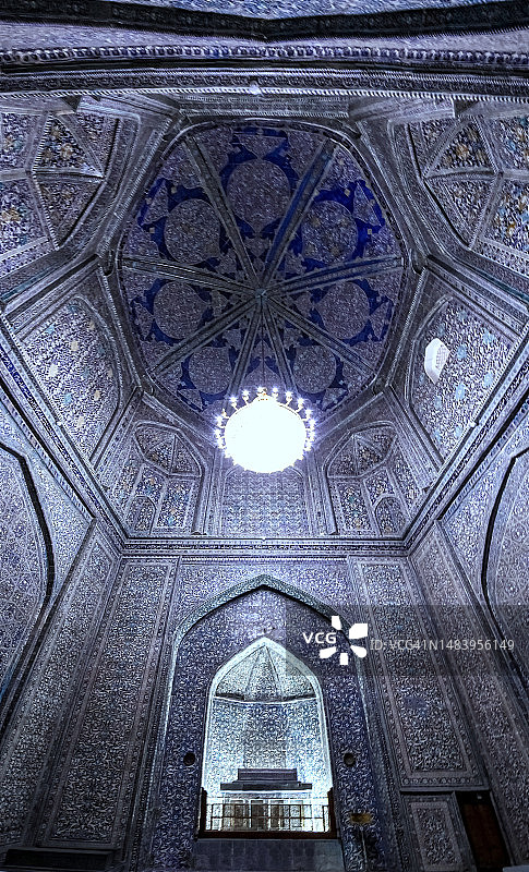 乌兹别克斯坦希瓦伊钦卡拉古城的“帕赫拉万·马哈茂德”陵墓，联合国教科文组织遗产图片素材