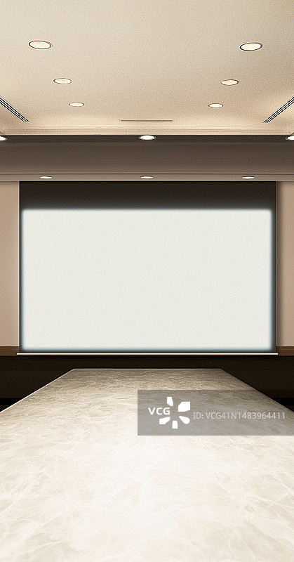 室内会议室场景：研讨会，会议室，屏幕，桌子图片素材