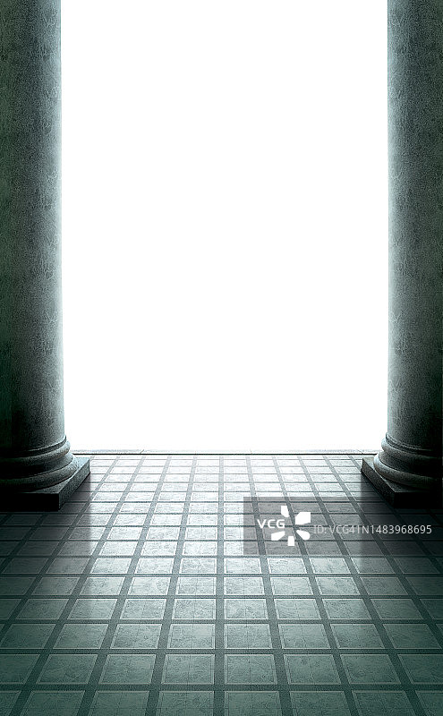 石柱入口大门背光大理石（无人）图片素材