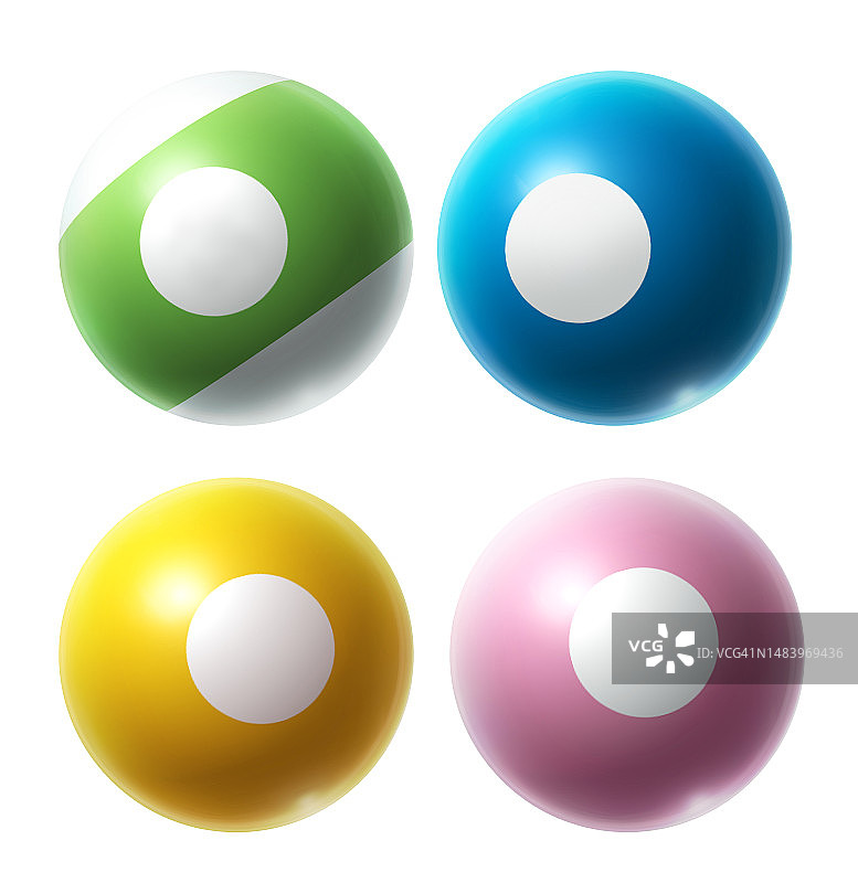 彩色台球静物摄影图片素材