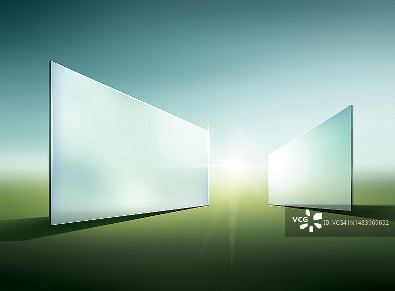 3D空间感屏幕面板静物图片素材