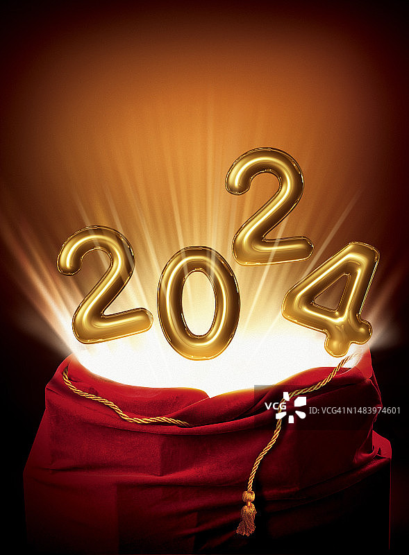 2024新年圣诞礼物背景图片素材