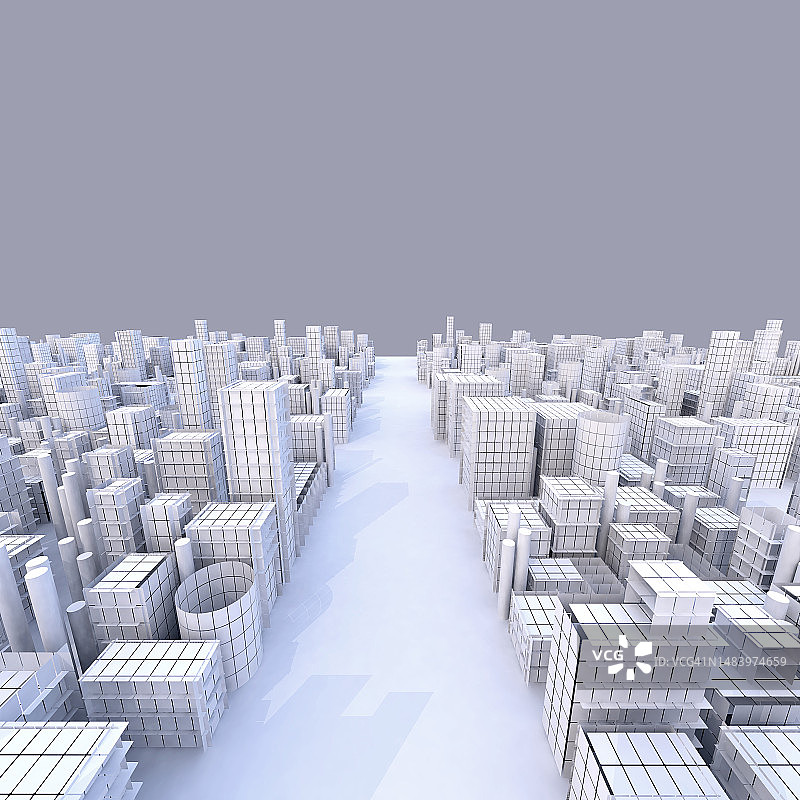 3D建筑结构城市模型图片素材